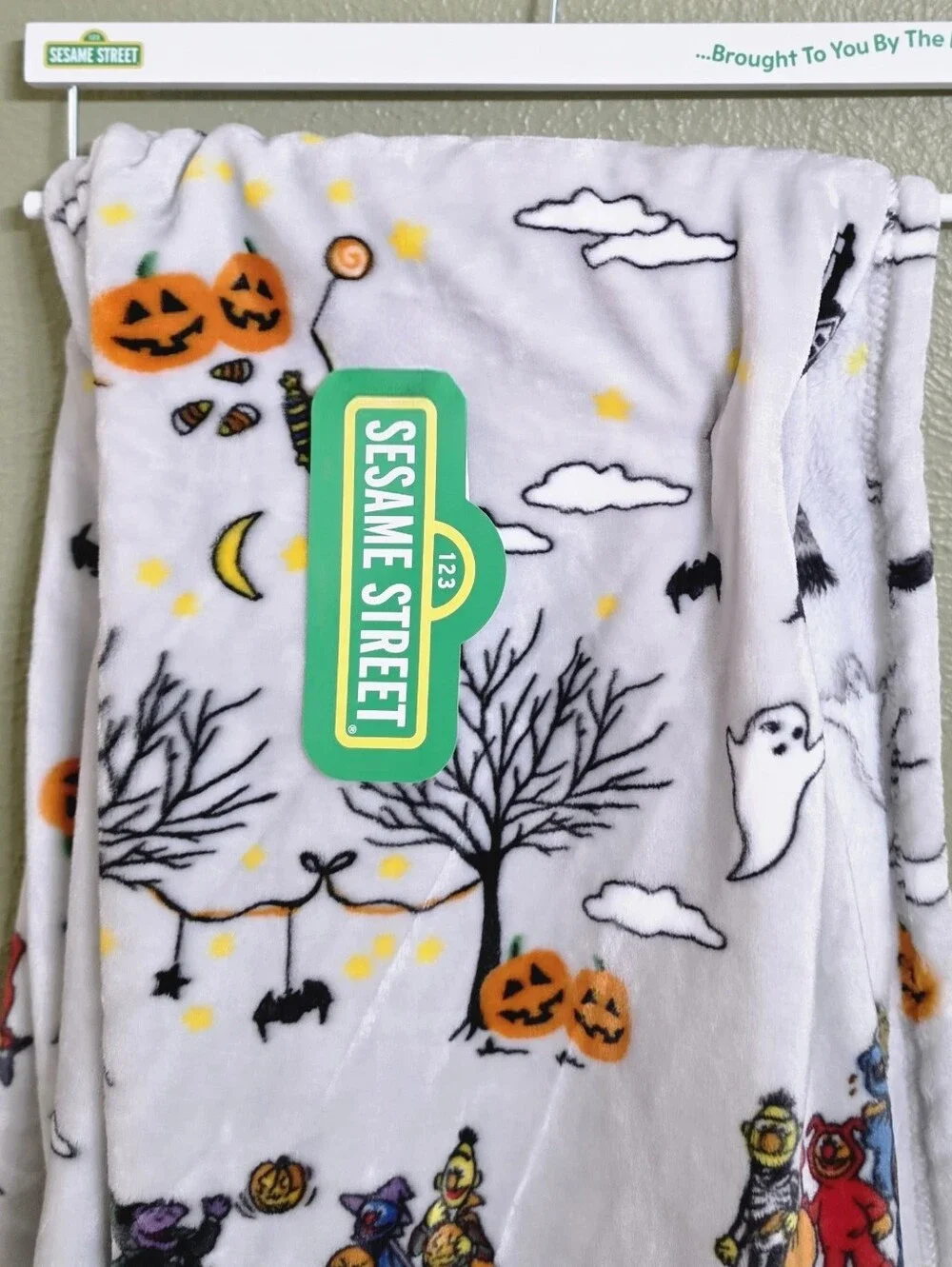 Sesame Street Halloween Plush Throw